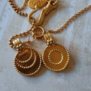 Sundance Radiant Gold Double Pendant Necklace